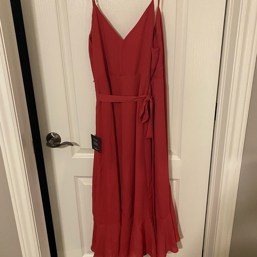 Lulu’s Coral Wrap Dress